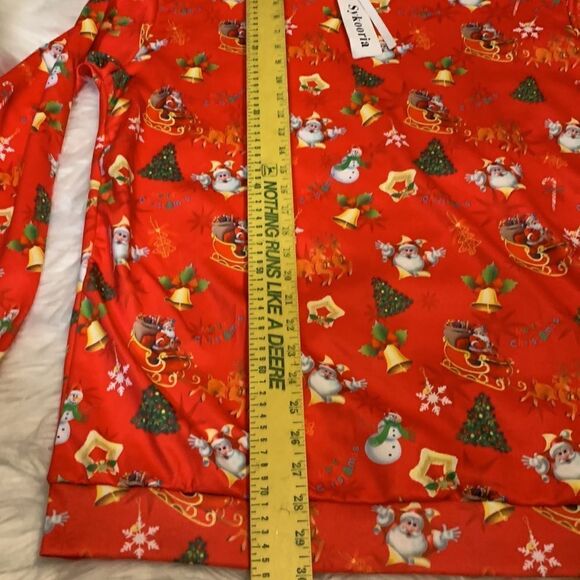 SYKOORIA Christmas long sleeve top size large - Picture 3 of 7